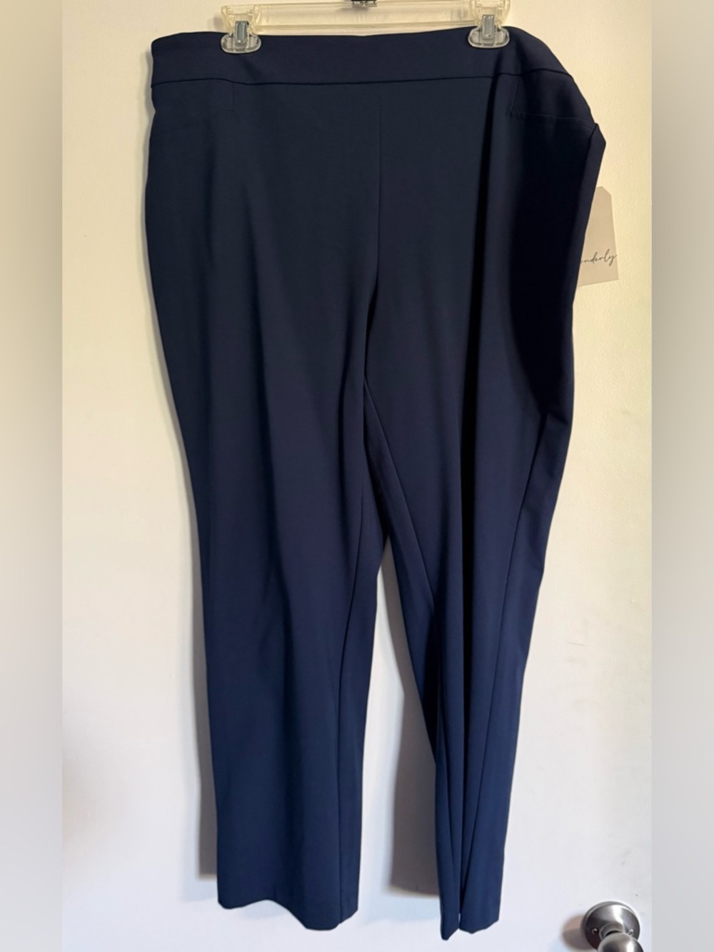 *NEW* Sz 2X Blue Wonderly High Rise Slim Ankle Pants